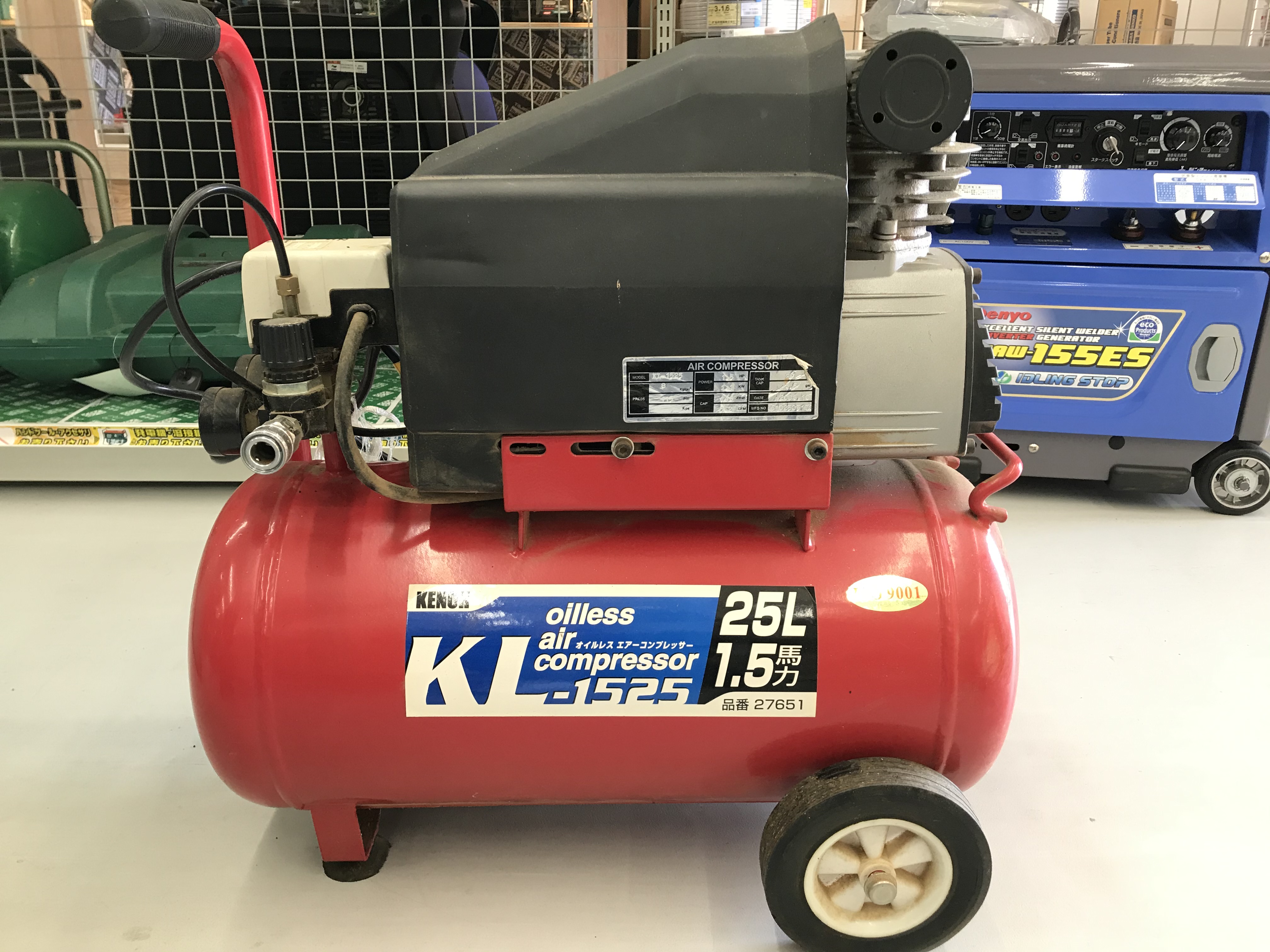 工具買取王国 堺浜寺26号店】 KENOH・オイルレスコンプレッサー・KL-1525買取いたしました！！堺市・大阪市・堺区・西区・高石市・和泉市・泉大津市・岸和田市・忠岡町・泉州・奈良・京都・四條畷市・大東市・東大阪市・寝屋川市・交野市・門真市・枚方市・生駒市・守口市  ...